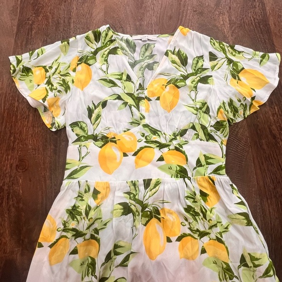 Loft Petite Summer Dress, Flutter V-neck, Pocket Dress, Size 8P - Picture 5 of 6